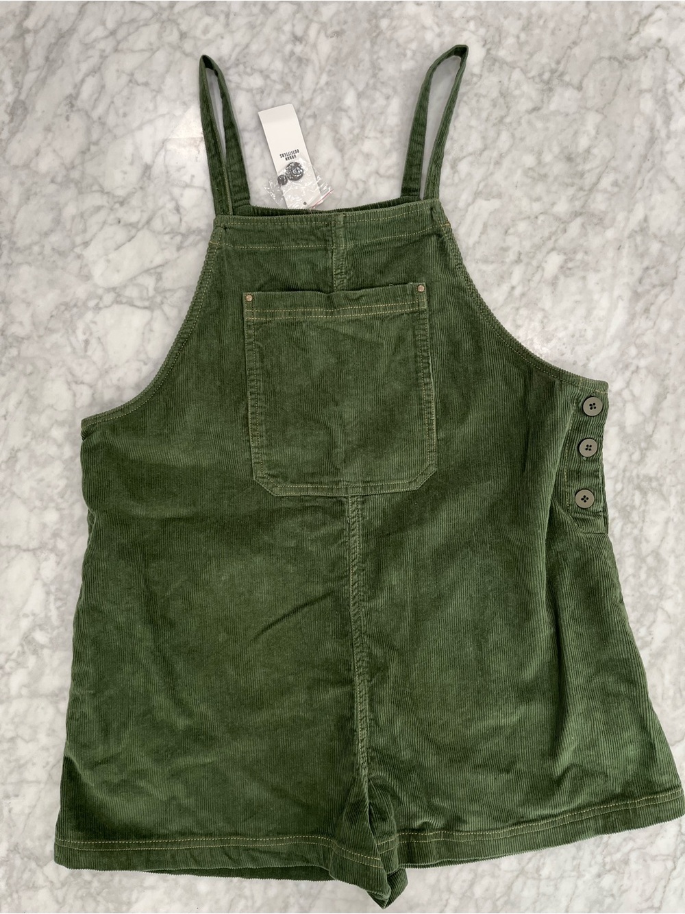 NWT BDG Olive Green Corduroy Overalls Large